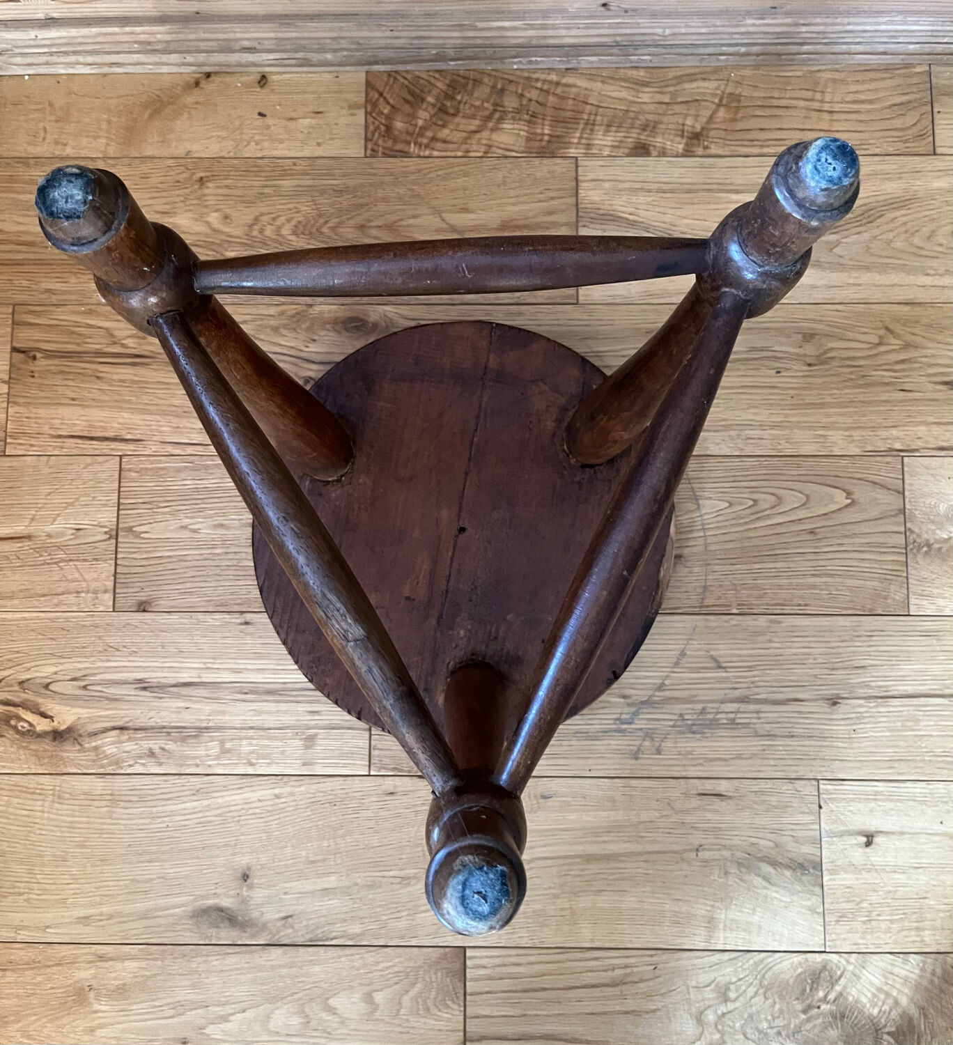 Wooden tripod stool