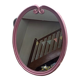 Vintage pink oval cast iron mirror