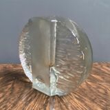 Glass Bud Vase, Walther Solifleur, Iceberg, Crystal, Glass Vase, Designed Heiner Dusterhaus, 1960s