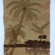 70's jute tapestry with palm trees jungle