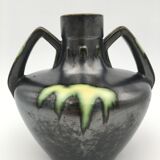 Art Deco vase in glazed ceramics, by Gustave De Bruyn, numbered - 1920s-1930s