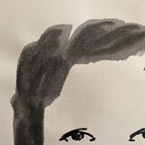 Portrait de femme à l’encre de Chine