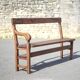 vintage wooden church bench, old wooden bench, bench, entrance hall, interior decoration