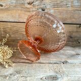 Coupe , compotier verre rose