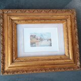 Aquarelle encadrée ancienne