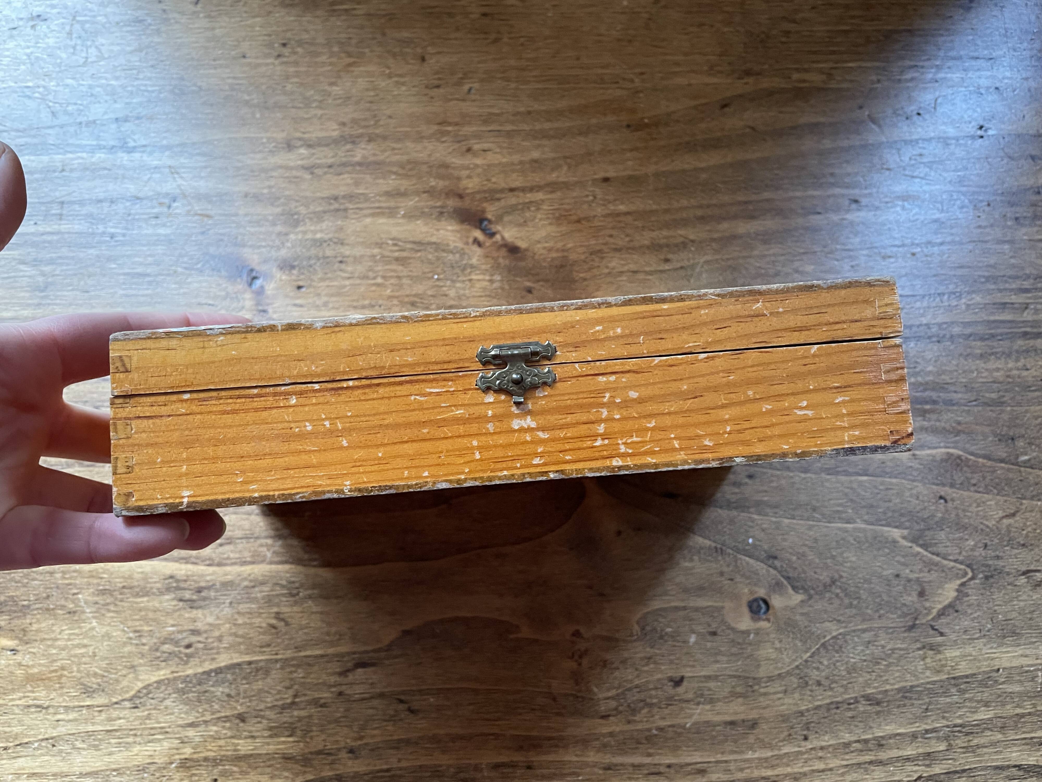 Old wooden game box, vintage