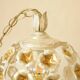 Flower ball chandelier - vintage floral pendant light in gold metal