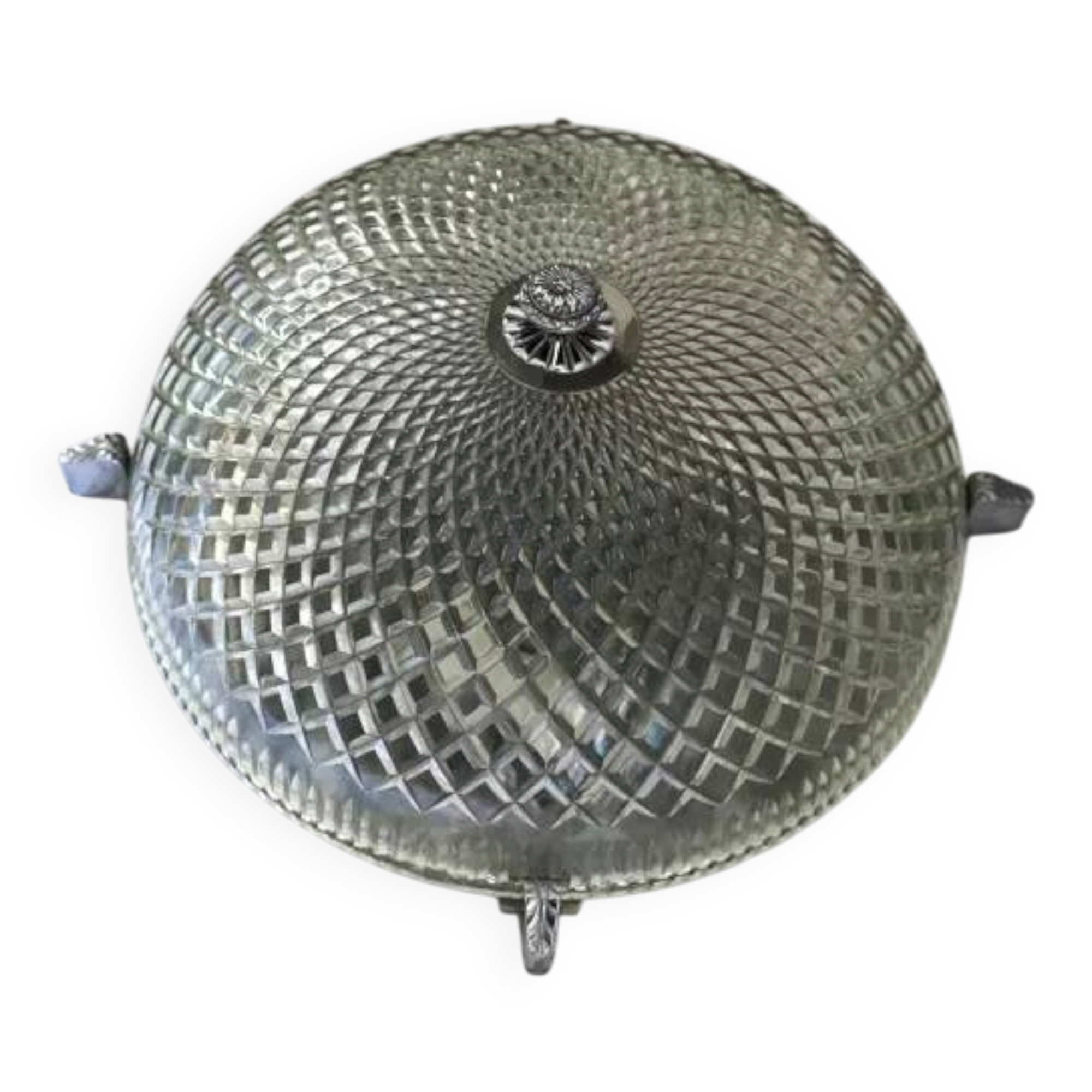 Large diamond glass ceiling light