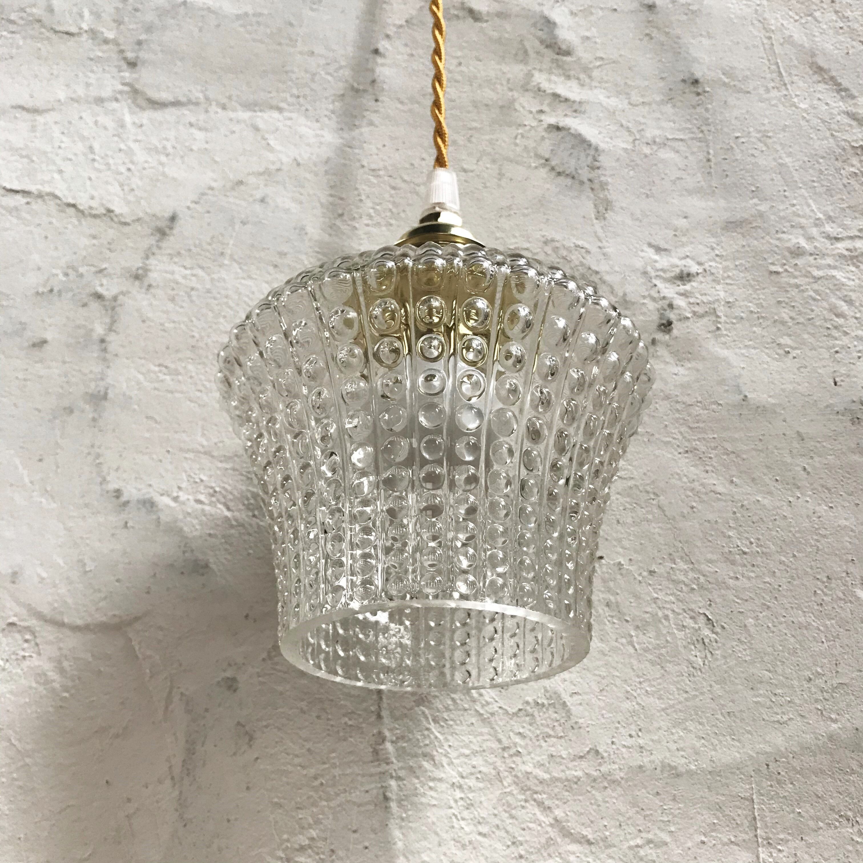 Vintage glass hand lamp