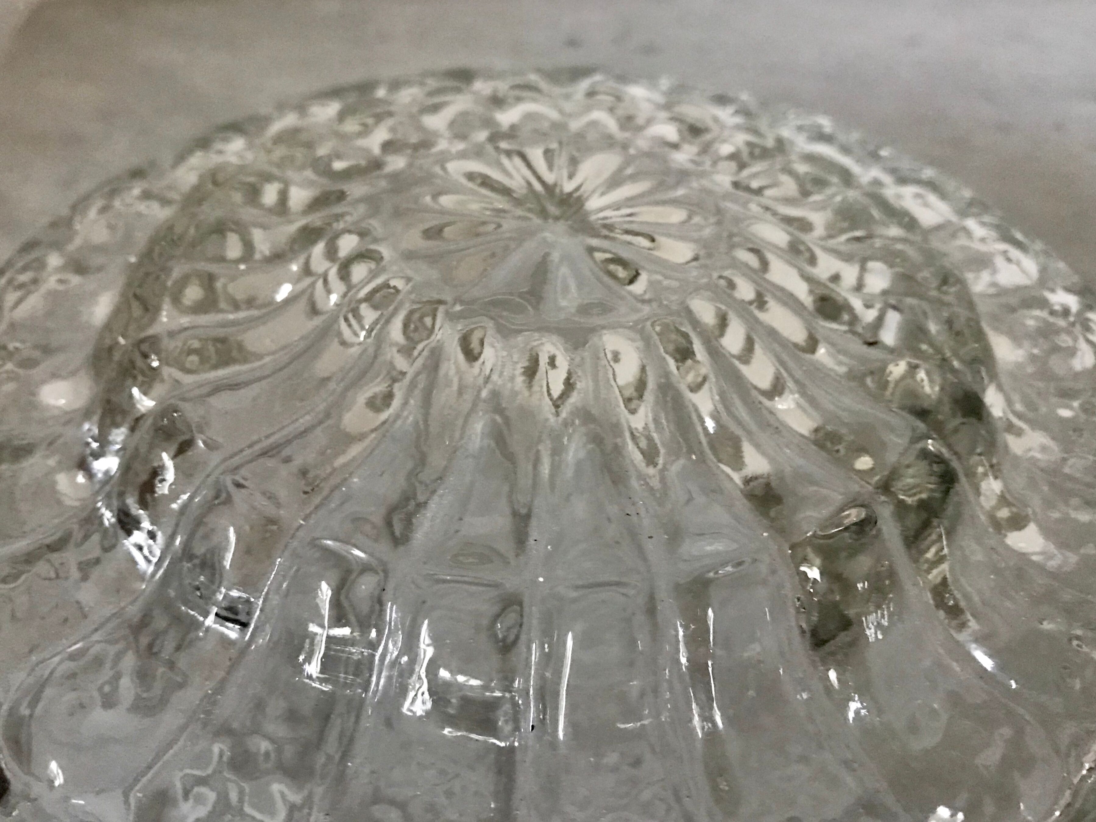 Glass ceiling light circa 1960