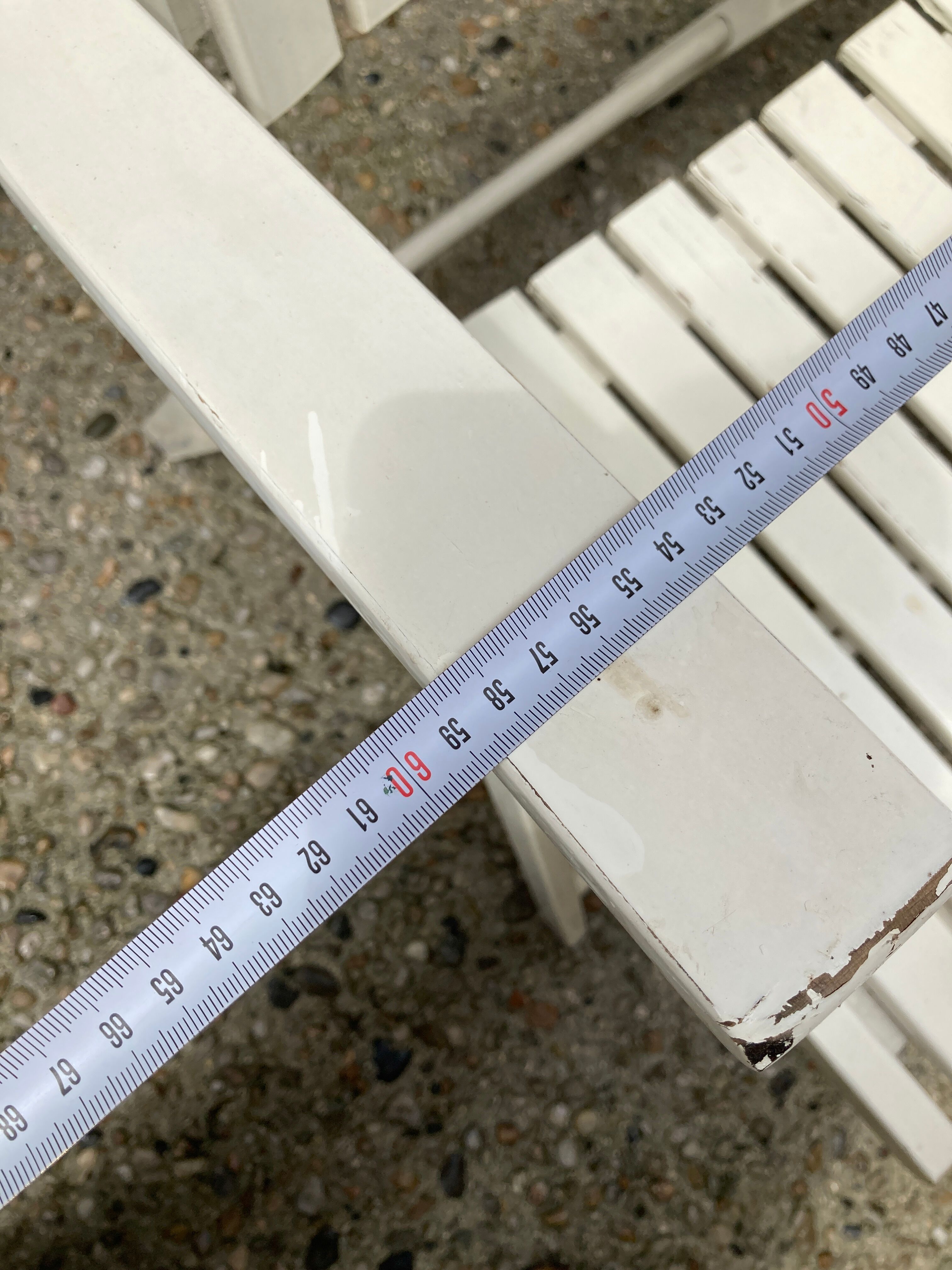 Five wooden garden armchairs