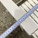 Five wooden garden armchairs