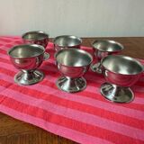 Set of 6 stainless steel egg cups