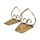 Serre-livres en laiton de style Hollywood Regency, Belgique, années 1970