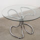 Glass table, Italian design, 1970s, manufactured by Gastone Rinaldi