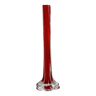 Vase soliflore en verre rouge.