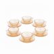 6 "Gondolo" espresso cups and saucers, Art Deco inspired design