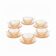 6 "Gondolo" espresso cups and saucers, Art Deco inspired design
