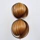 Wooden Double Moon Pendant Lamp