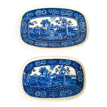 Lot de 2 plats Villeroy et Boch Rusticana bleus