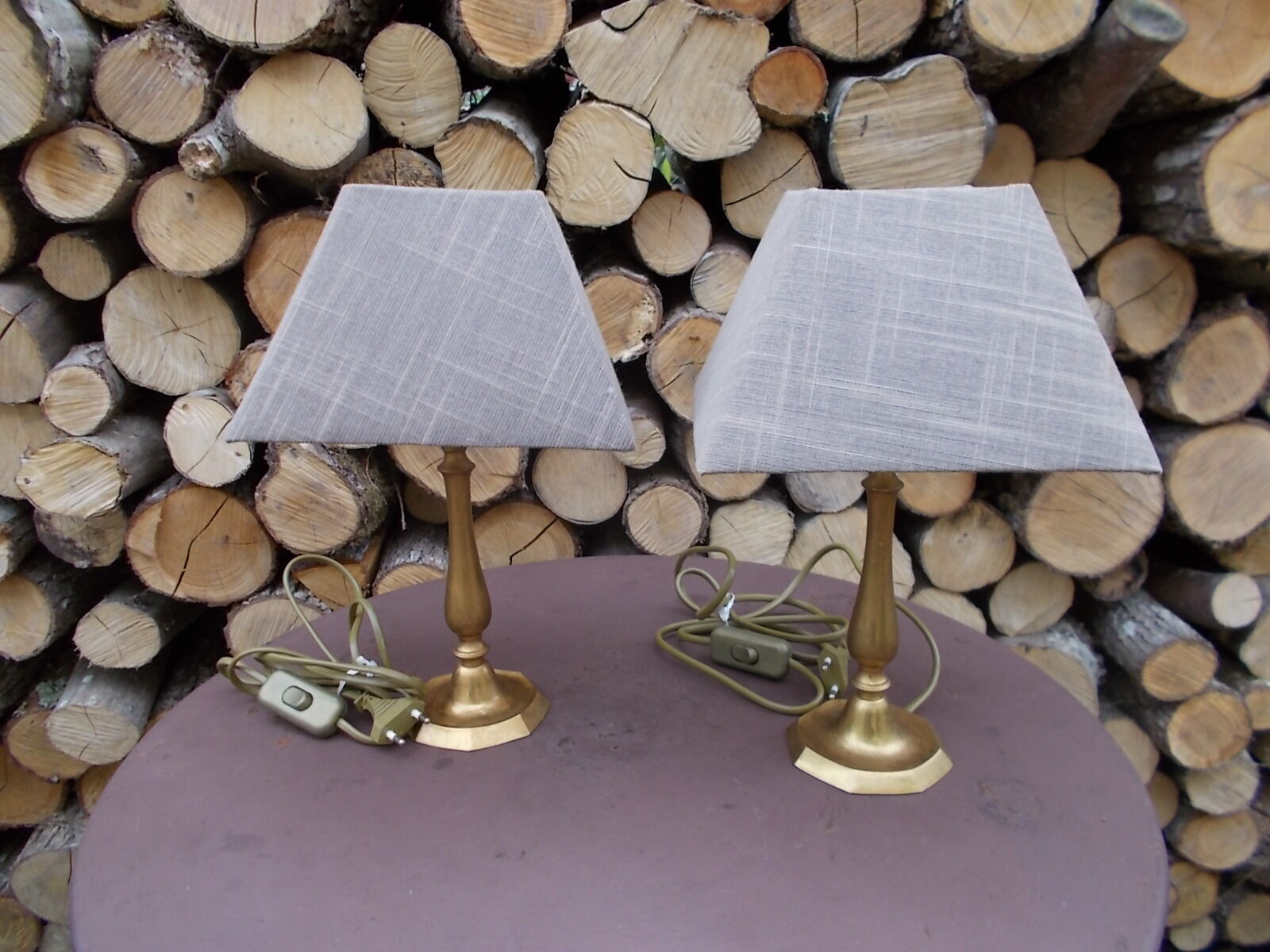 Paire lampes laiton