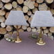 Paire lampes laiton