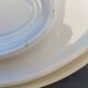 Vintage fine porcelain sauce boat with gold gilding.