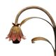 Vintage Late 20th Century Italian Floral Table Lamp - Art Nouveau
