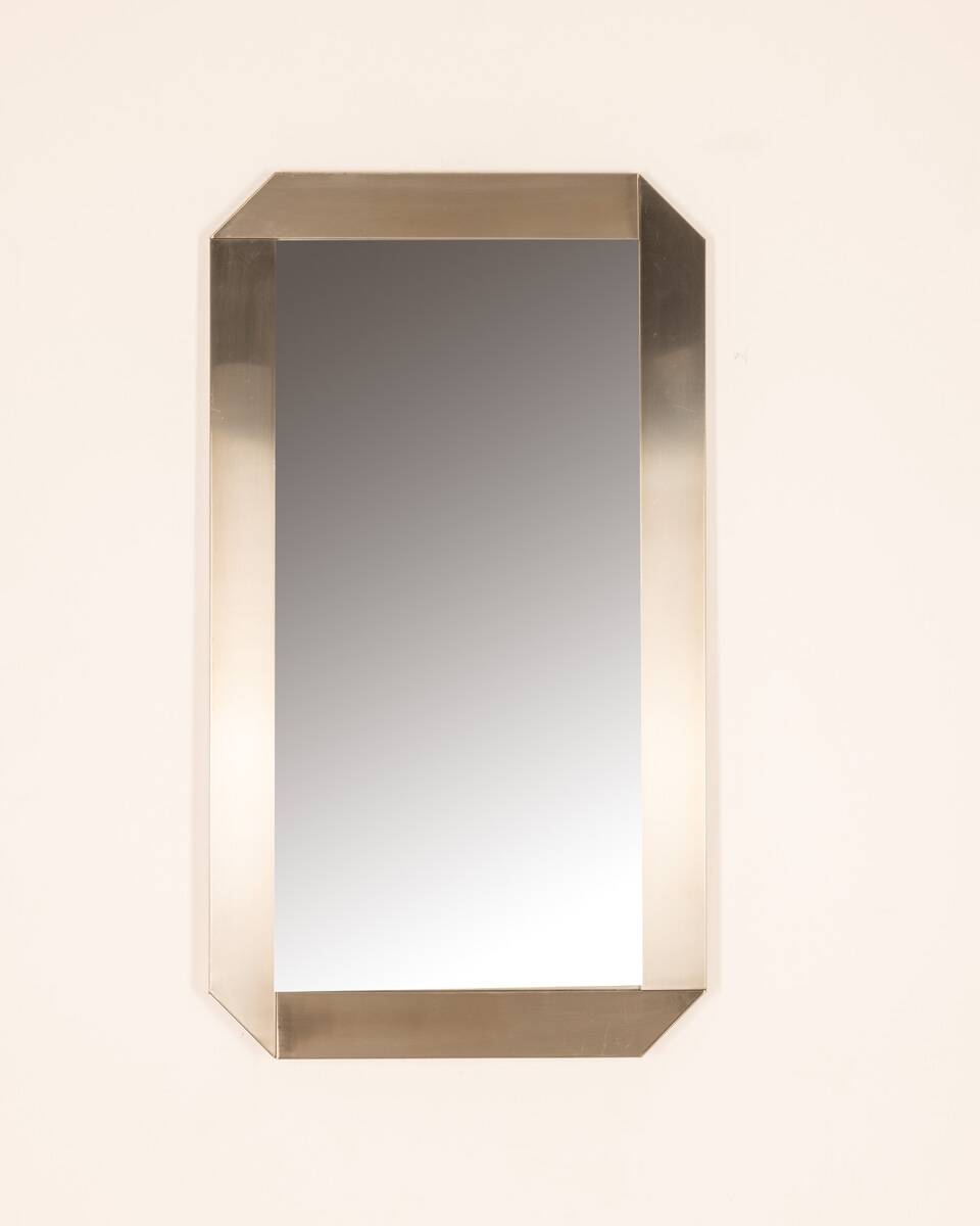 Vintage 70's wall mirror designed by gaetano Scolari for valenti