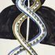 Cup Vide Poche Roger Capron Serpents decor ceramic France 1950