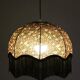 Suspension vintage recyclée à franges — forme dôme et motif fleuri