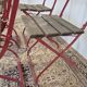 Set of 4 folding chairs for old bistro, guinguette, brasserie