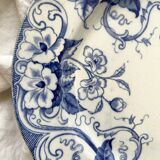 Round ironstone dish Flora Creil and Montereau late 19th century