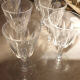 Set of 6 crystal liquor glasses