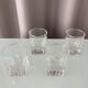 Set of 4 Vintage Brutalist Textured Shot Glasses