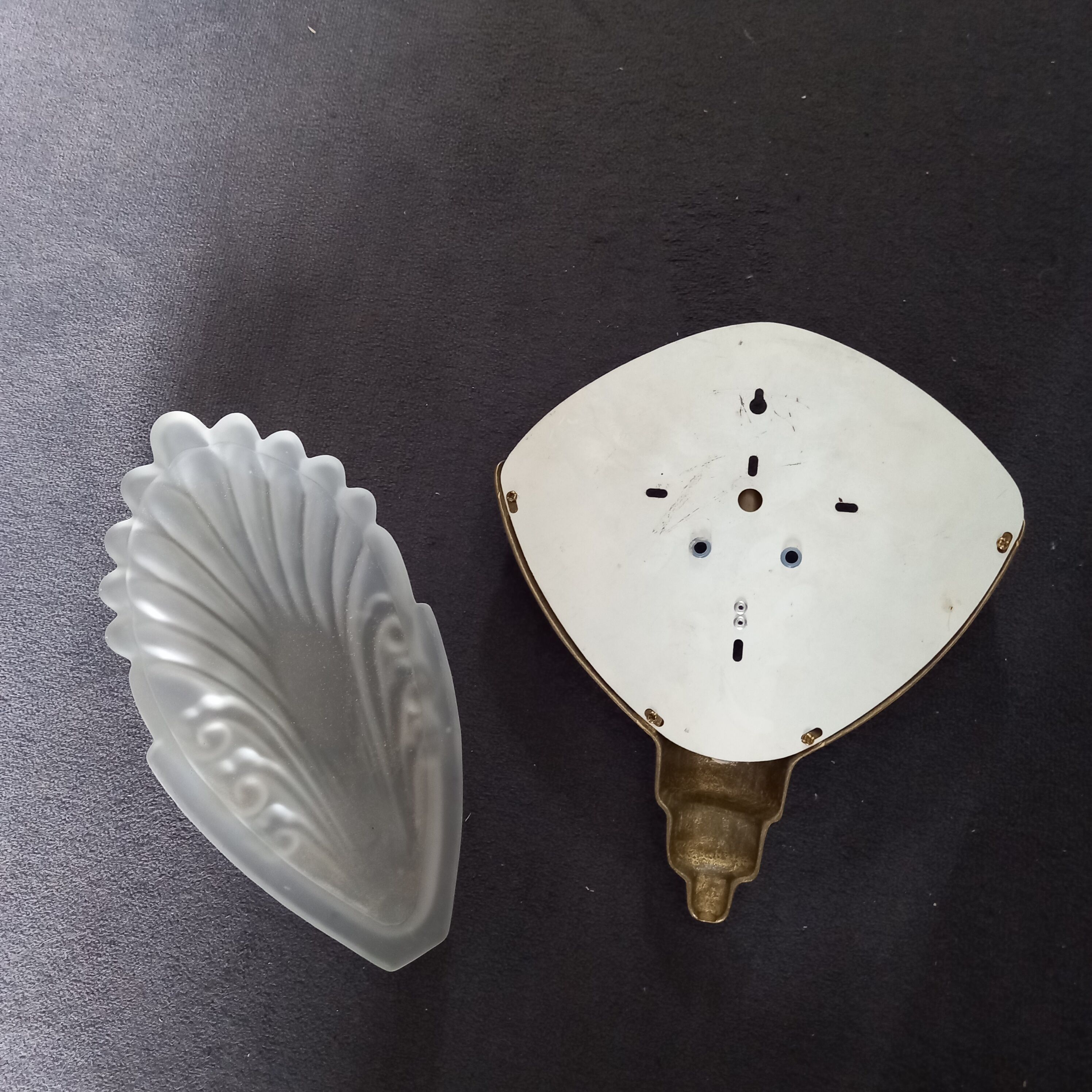 Art Deco wall lamp glass paste
