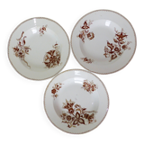 3 deep plates from Sarreguemines, Danish model 210427.
