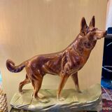Vintage ceramic German Shepherd dog