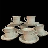 Suite of 7 coffee cups with saucers THUN