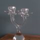 Chandelier candle holder flower in handcrafted cut crystal