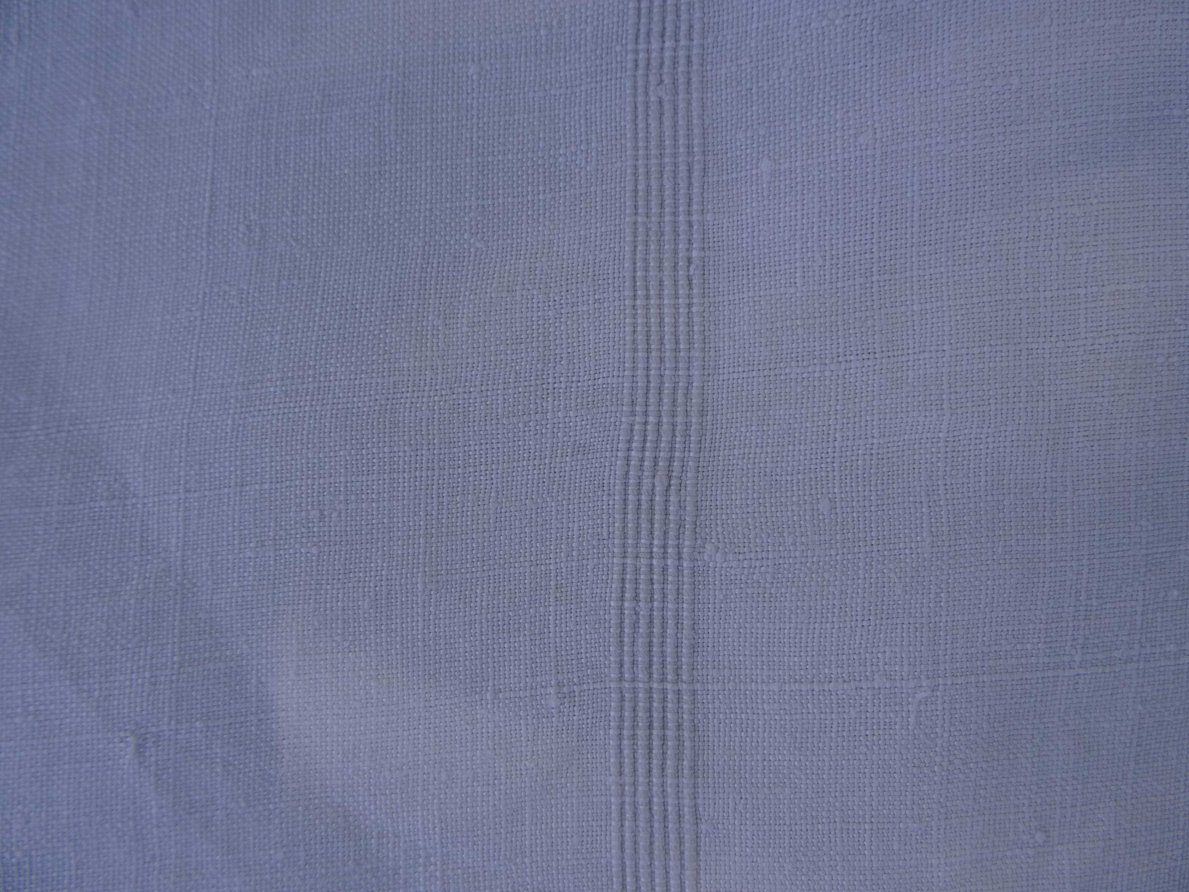 Raw linen tablecloth