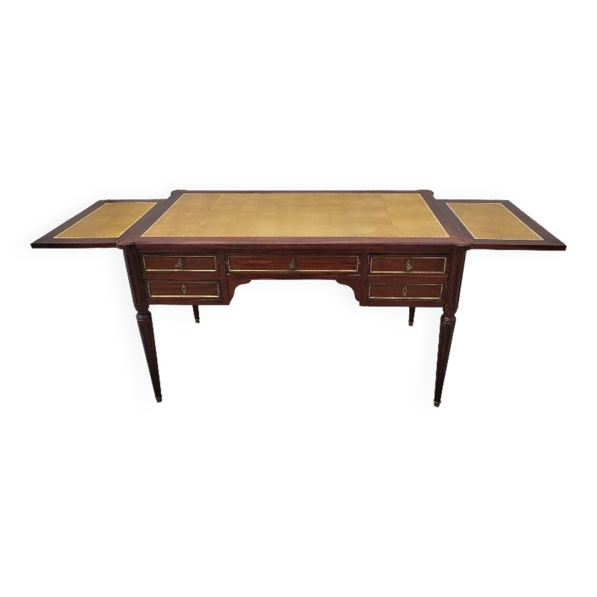 Bureau style louis XVl avec tablettes et 4 tiroirs