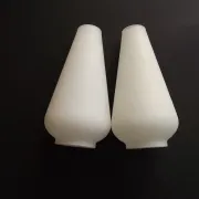 Pair Vintage Opaque White Glass Replacement Shades Chandeliers/Wall Lights