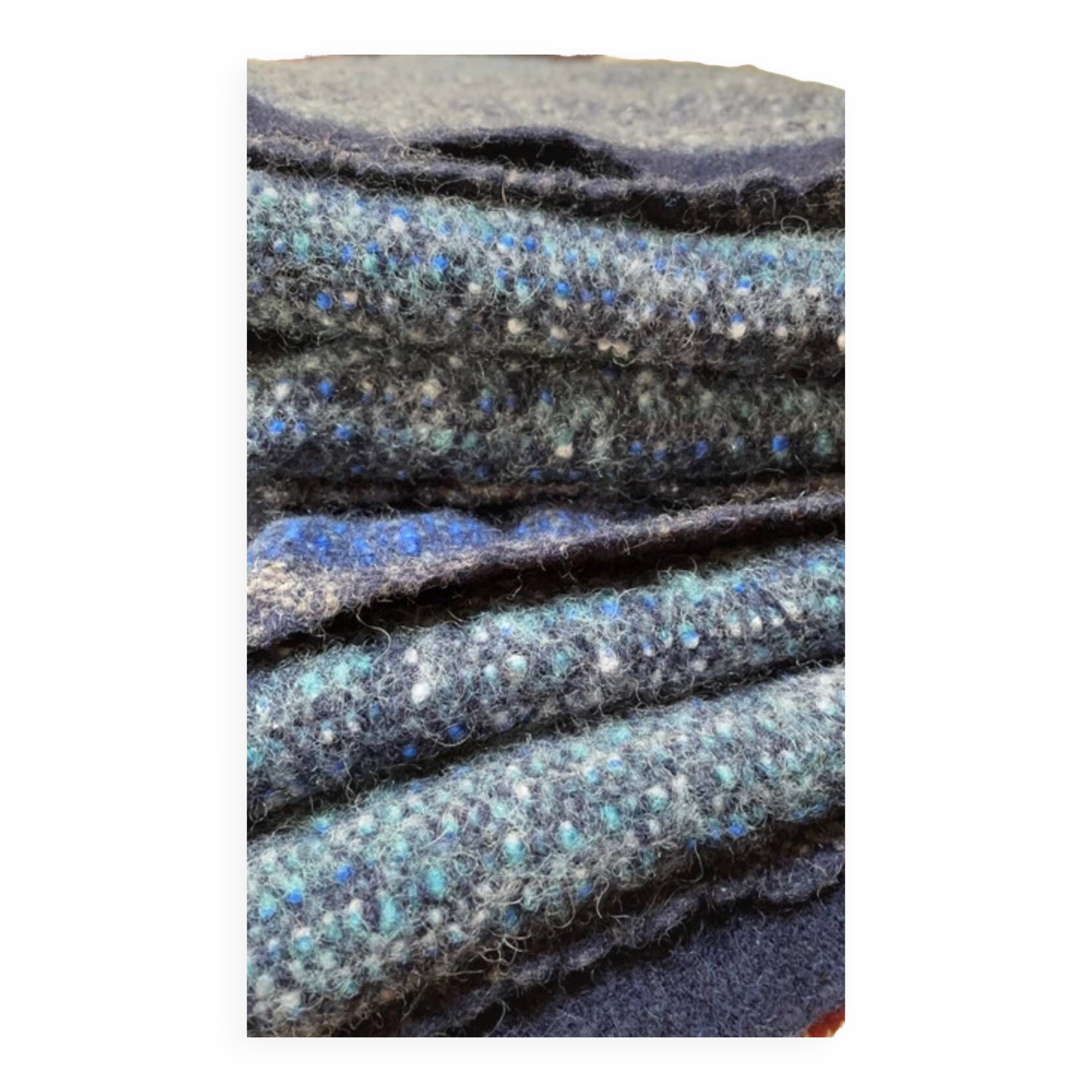 Blue ethnic hand-woven plaid