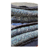 Blue ethnic hand-woven plaid