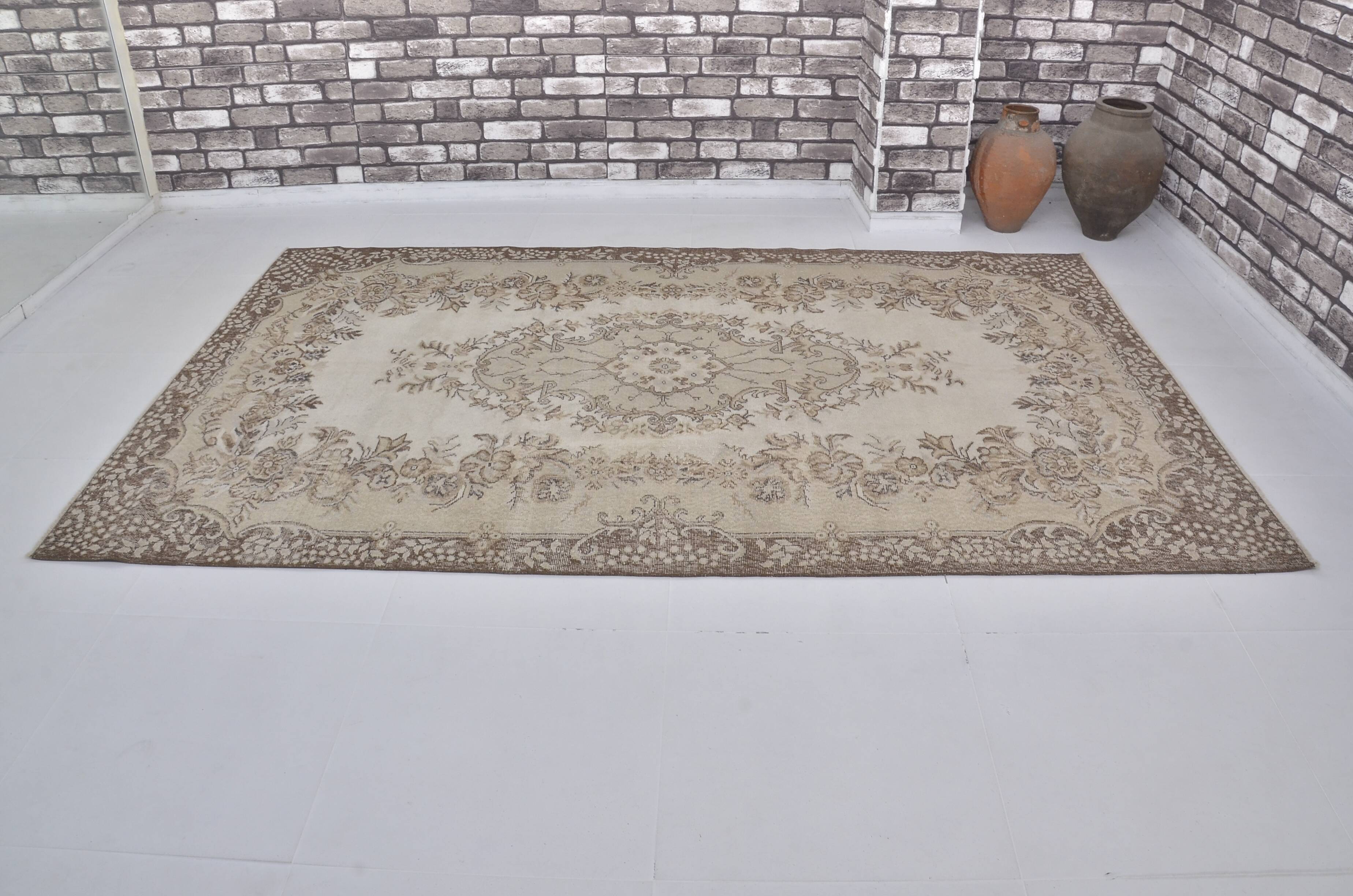 Vintage Wool Oushak Turkish Rug sku 2200