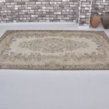 Vintage Wool Oushak Turkish Rug sku 2200