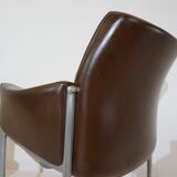 Röder Söhne Set of 3 leather office/dining room chairs by Miller Borgsen