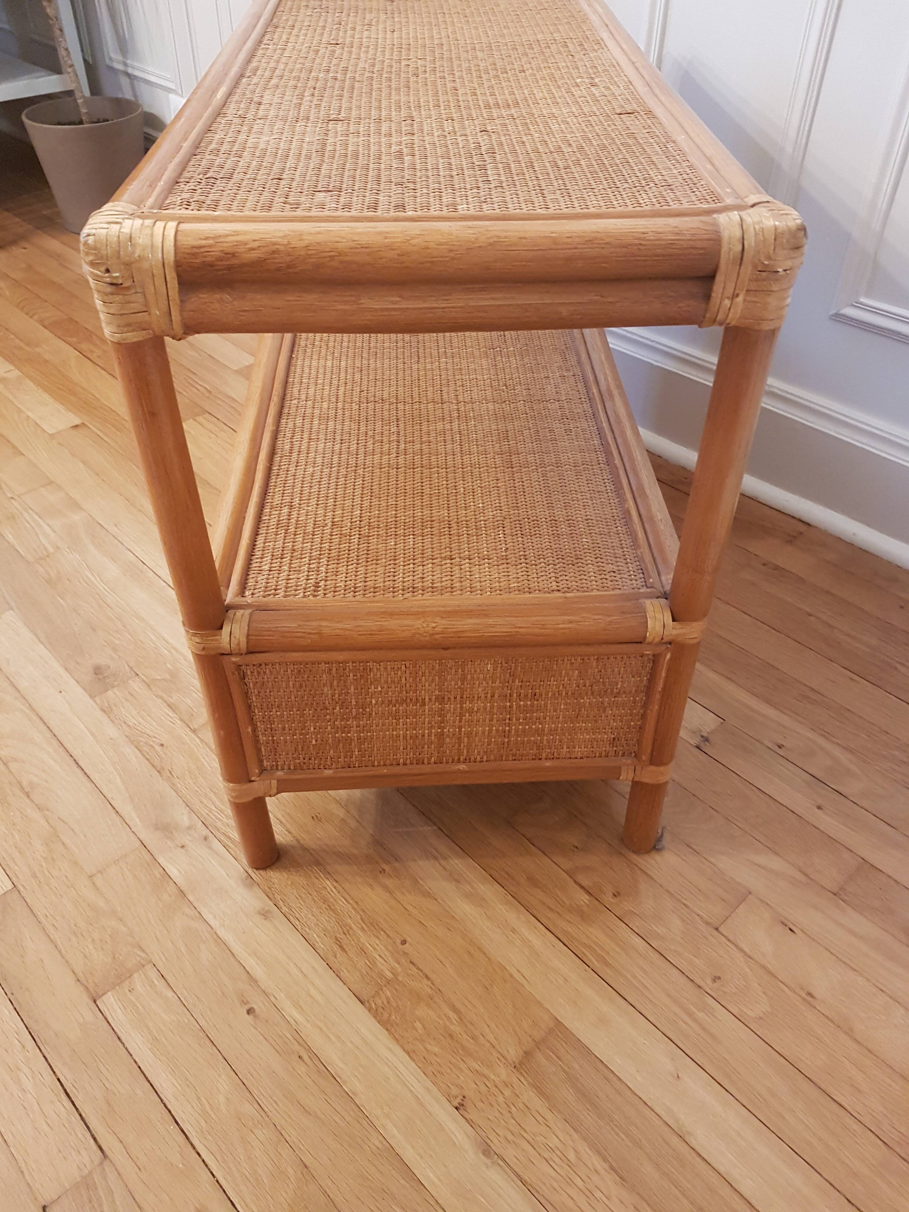 Rattan chest of drawers and canning