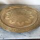 Engraved brass tray